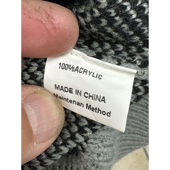 Zesica Open Button Front Gray Leopard Prints Cardigan Sweater Size Medium - Picture 4 of 4